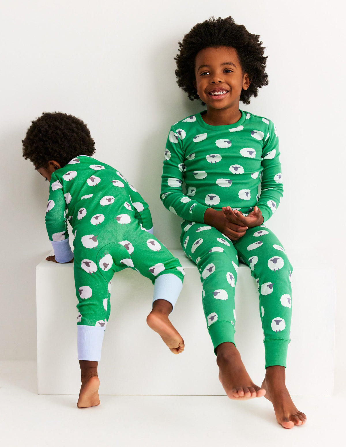 Snug Twin Pack Pyjamas-Trinity Green Sheep-4