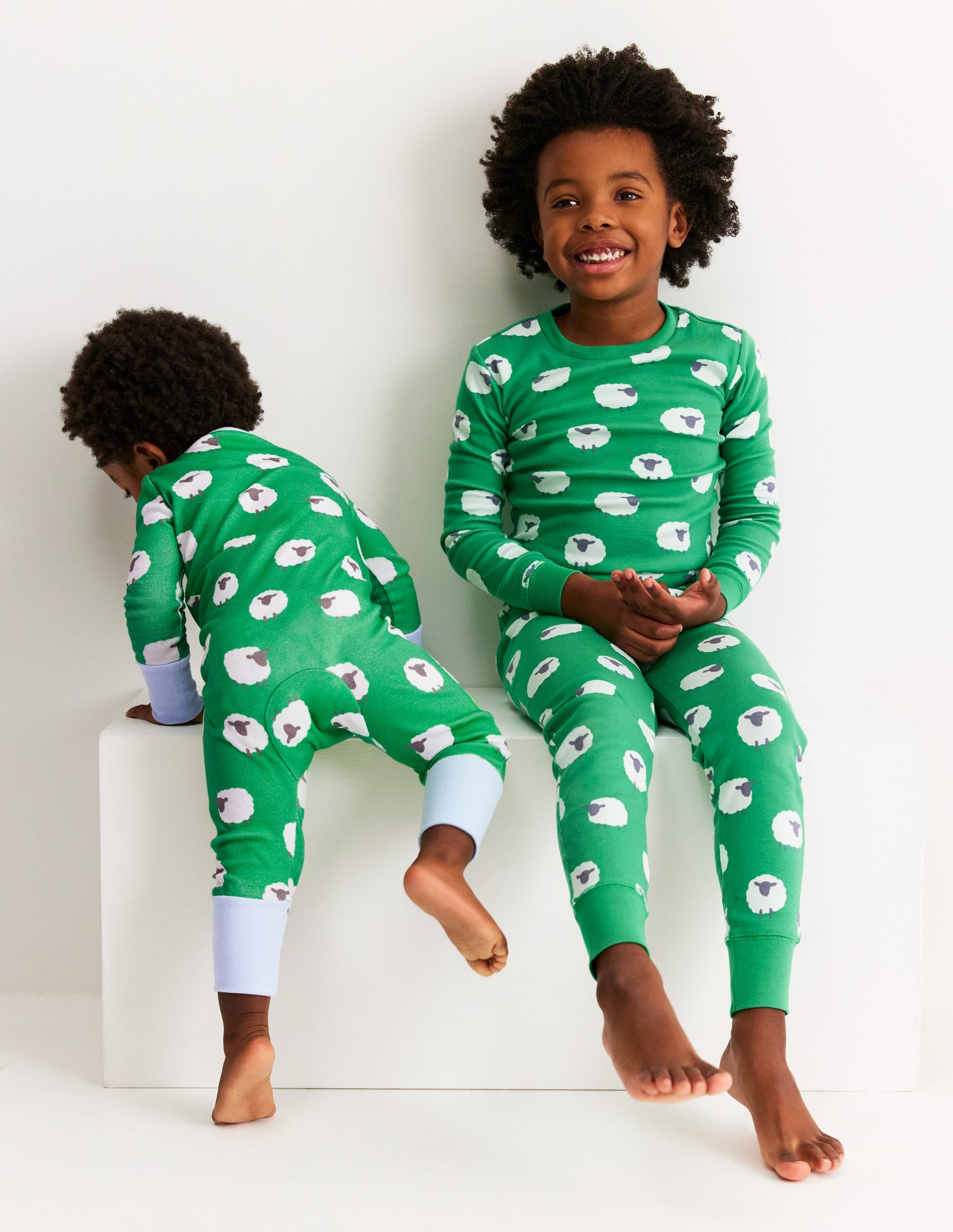Snug Twin Pack Pyjamas-Trinity Green Sheep - Image 4