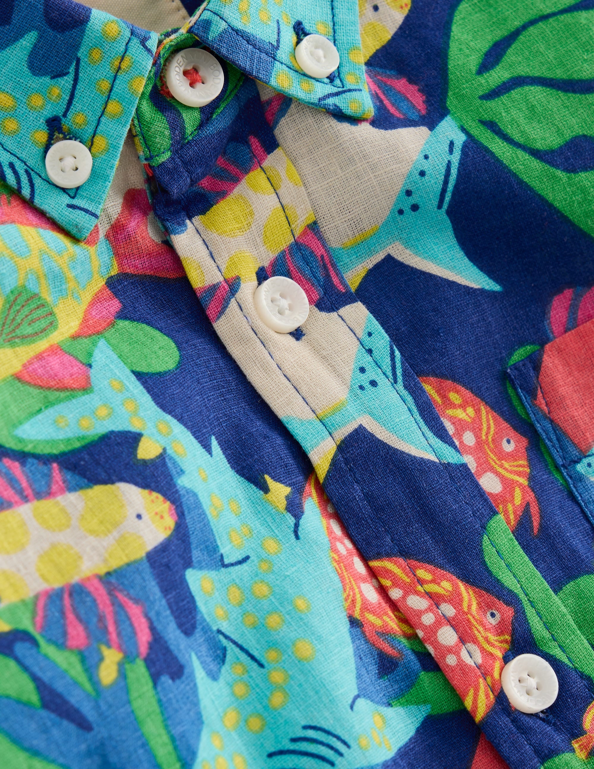 Cotton Linen Shirt-Reef - Image 3