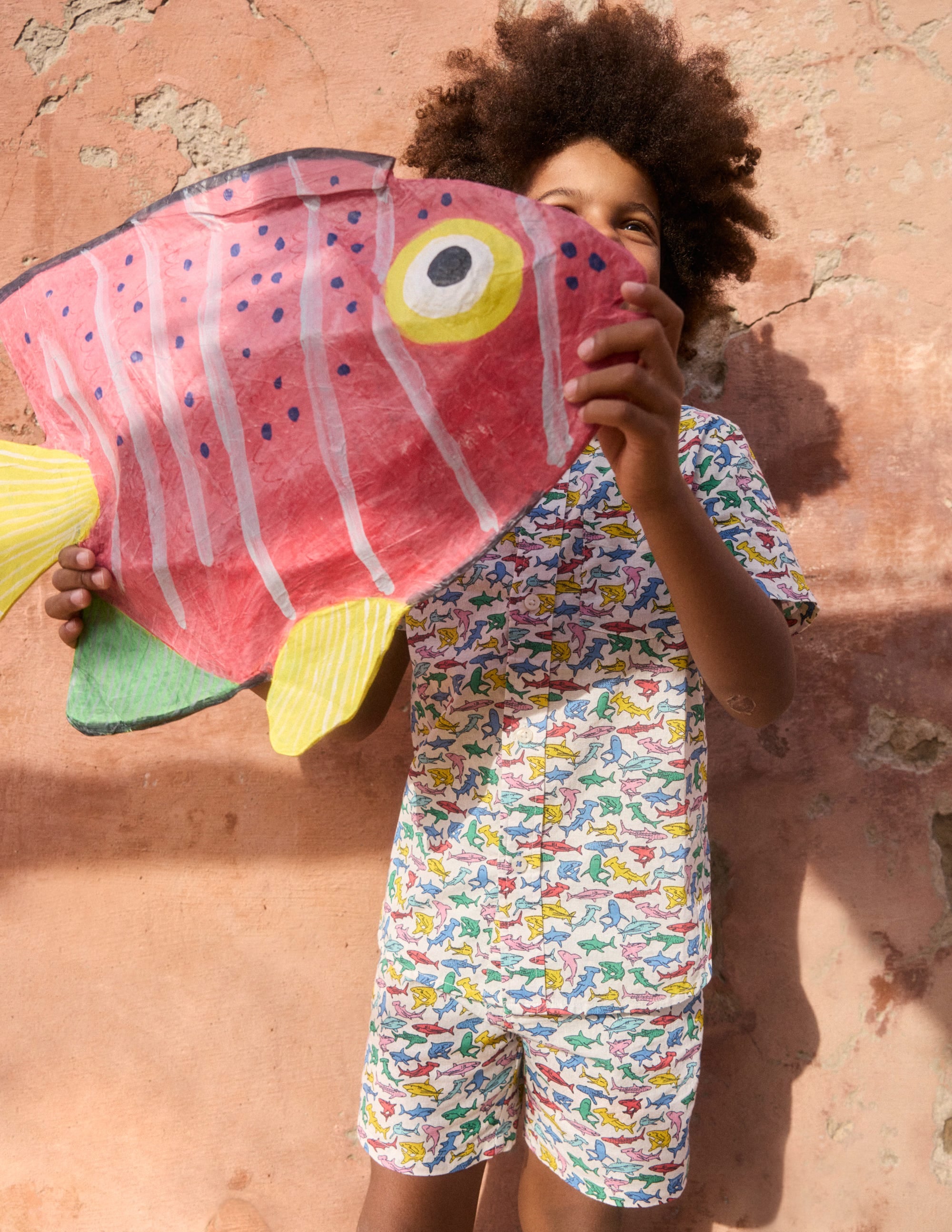 Cotton Linen Shirt-Multi Sharks - Image 4