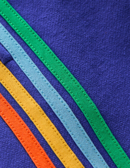 Rainbow Shorts-Peacock Plume Blue-3