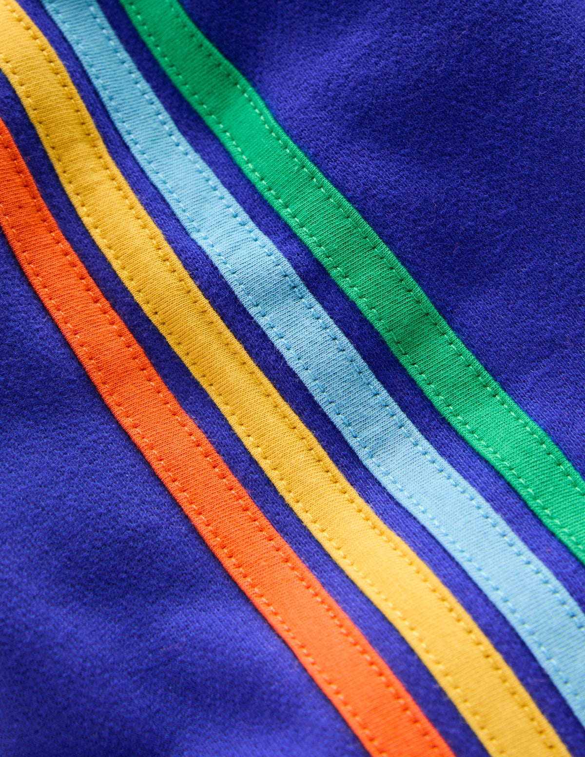 Rainbow Stripe Joggers-Bright Blue - Image 3