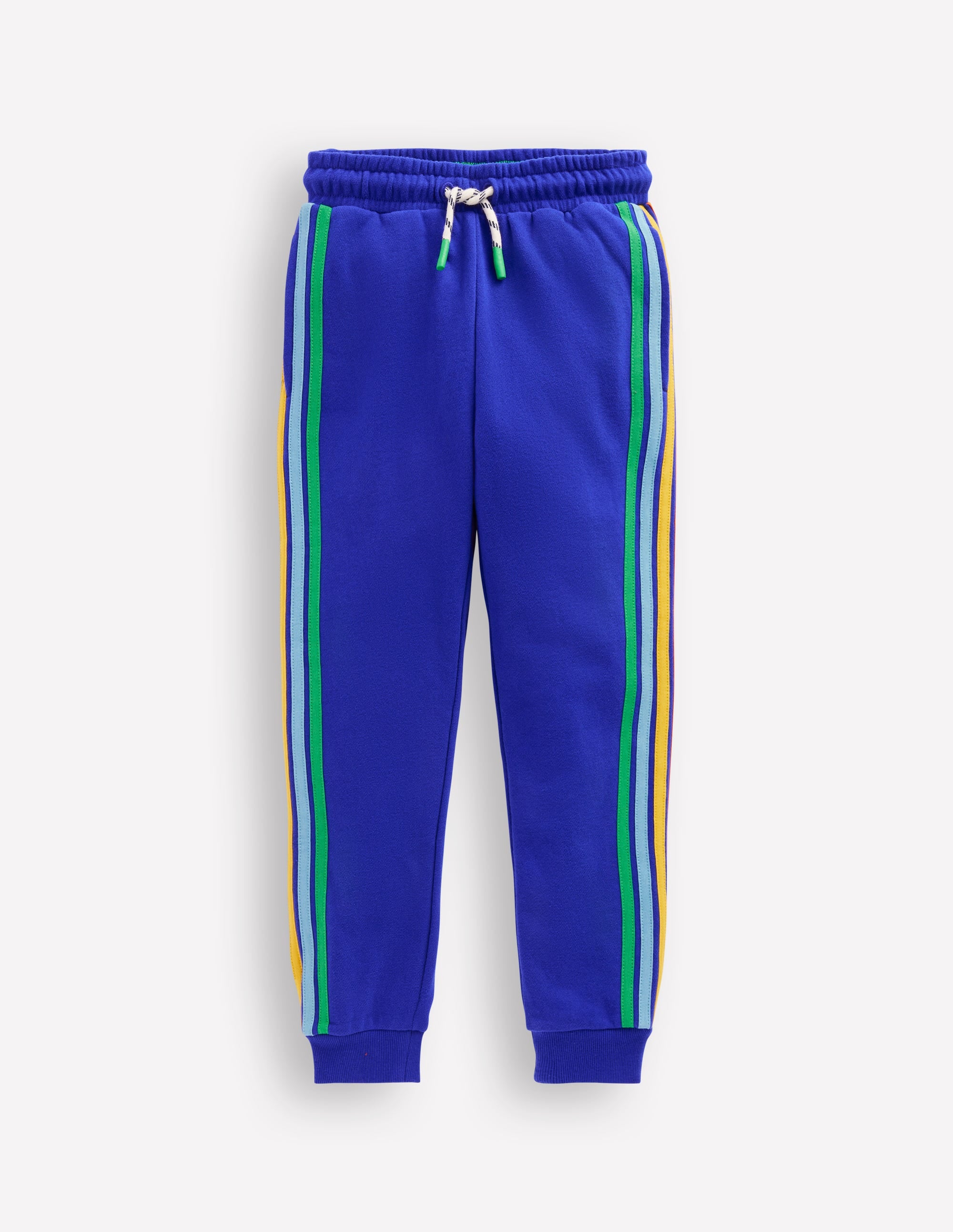 Rainbow Stripe Joggers-Bright Blue - Image 1