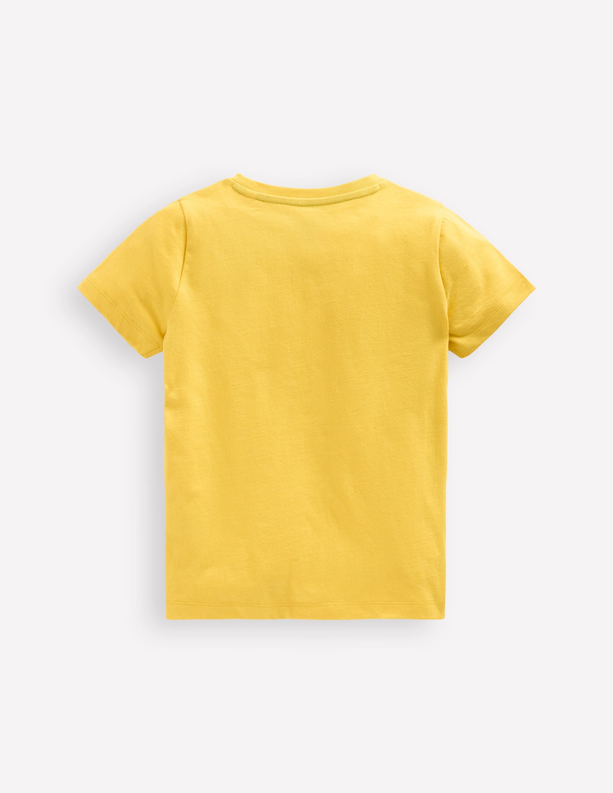Short Sleeve Appliqué T-shirt-Lemon Yellow Bunnies - Image 2