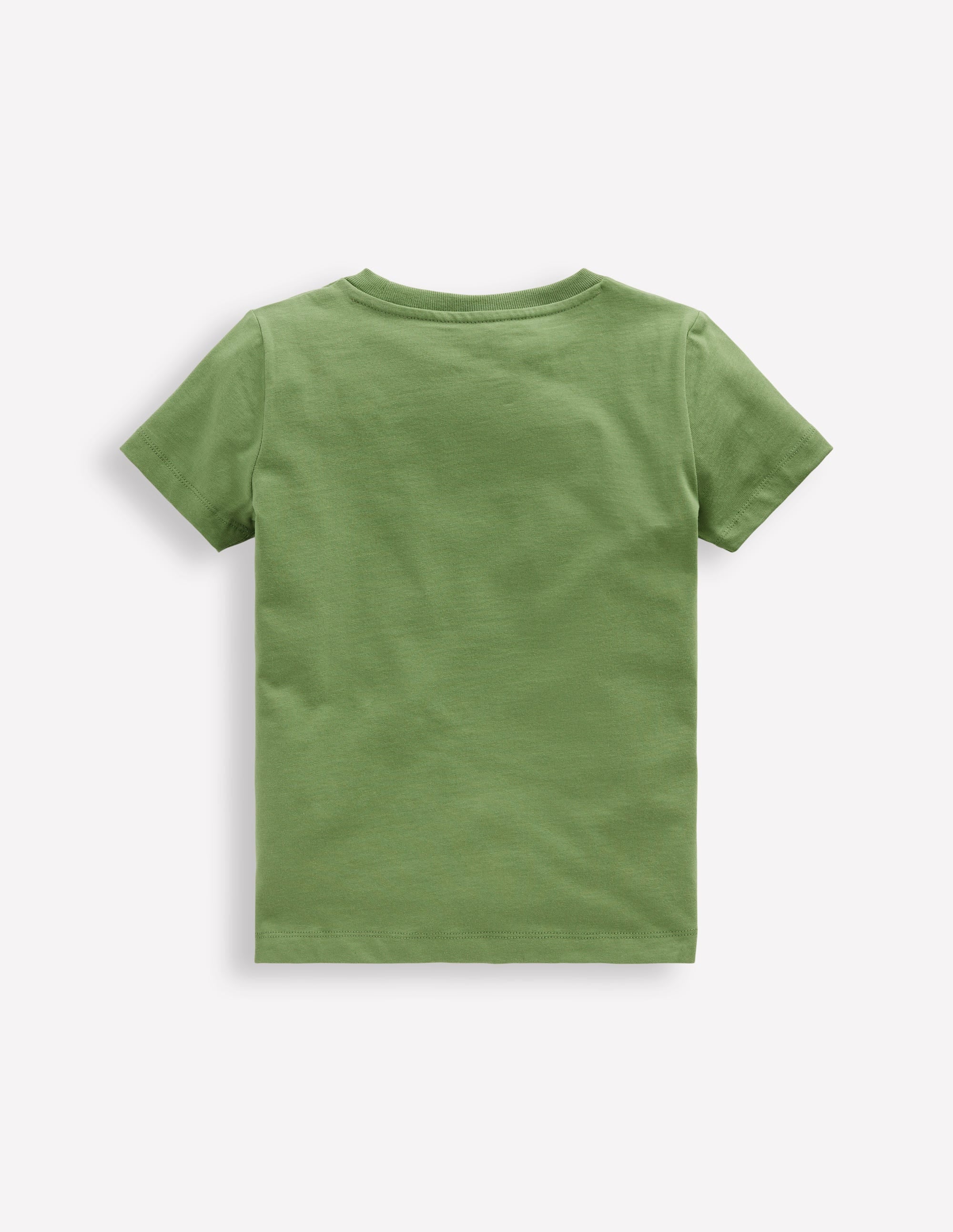Short Sleeve Graphic T-shirt-Leaf Green Chickens - Image 2