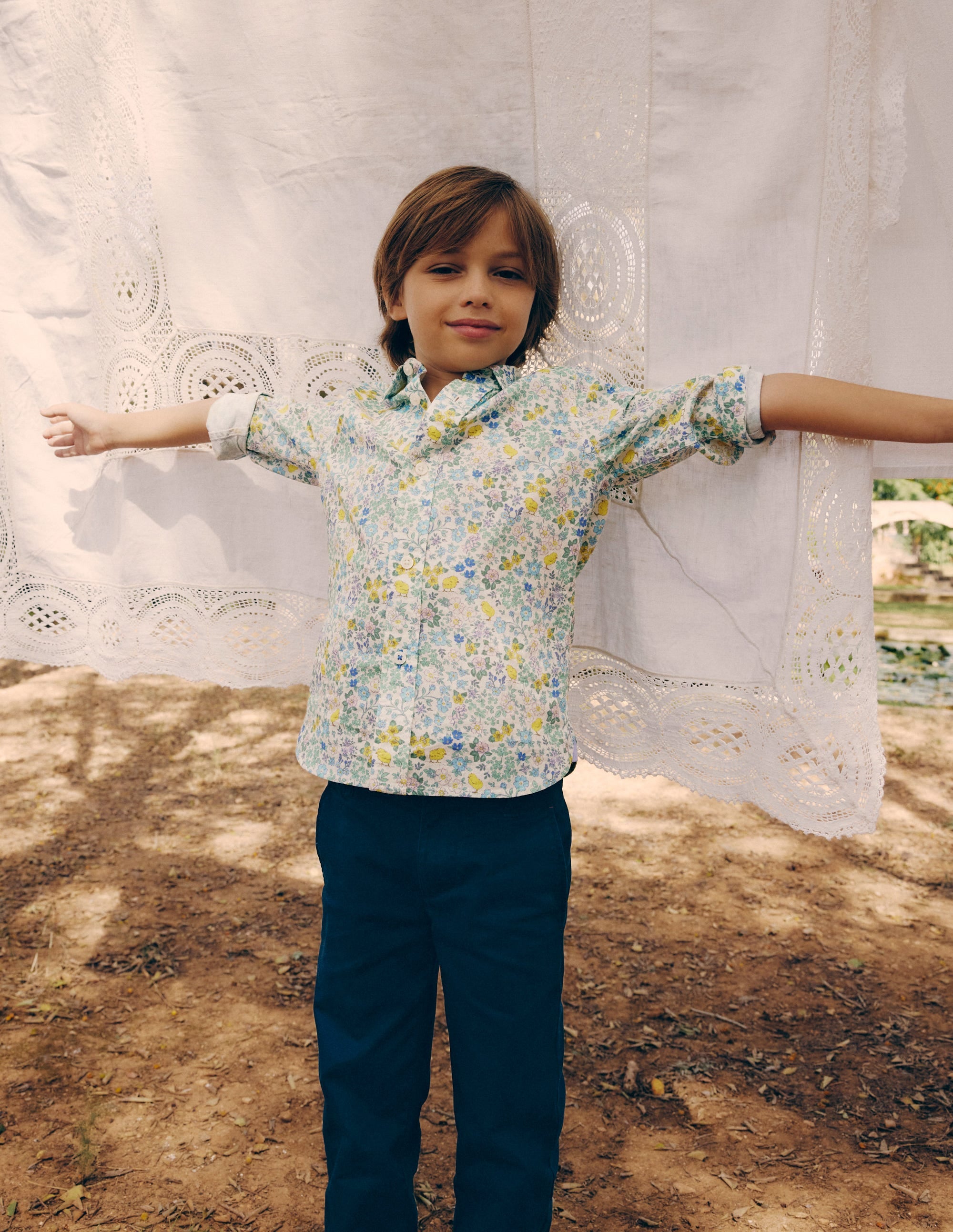 Cotton Shirt-Easter Chick Floral - Image 4