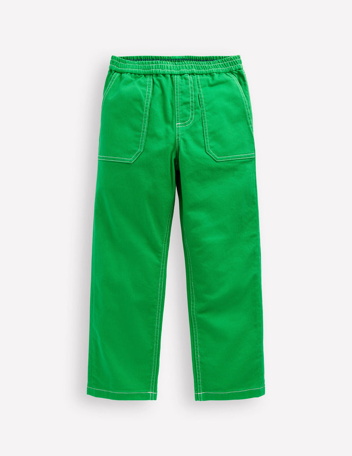 Pull-on Cotton Trouser-Sapling Green