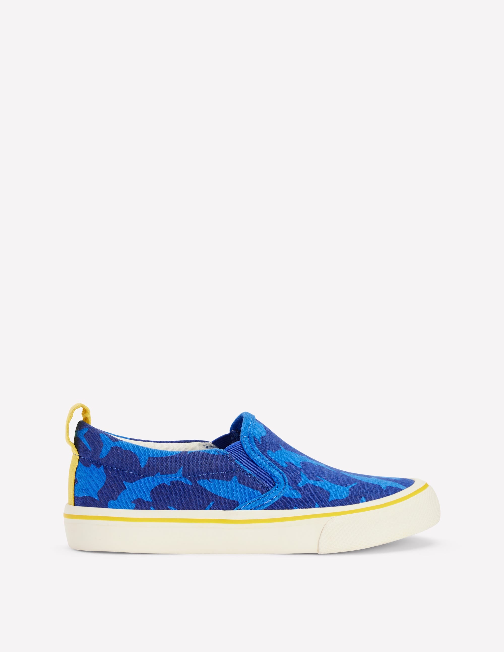 Canvas Slip-Ons-Starboard Blue Sharks - Image 1