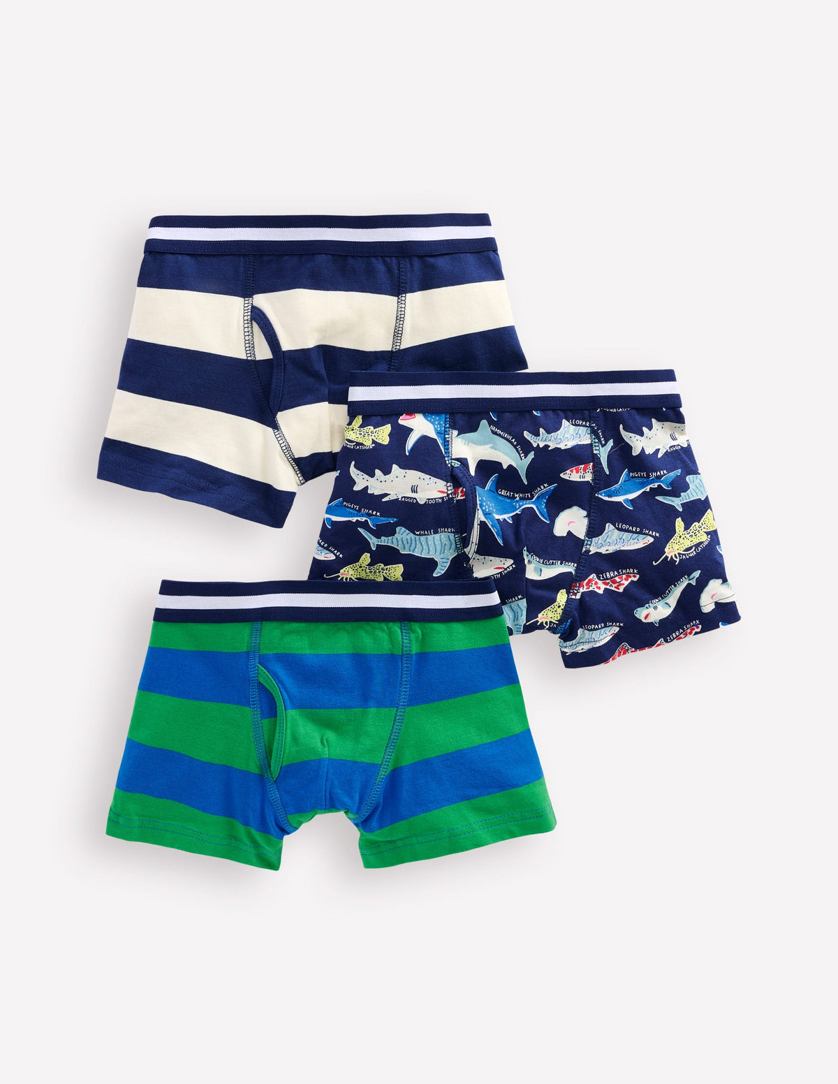 Boxers 3 Pack-Shark stripe - Image 1