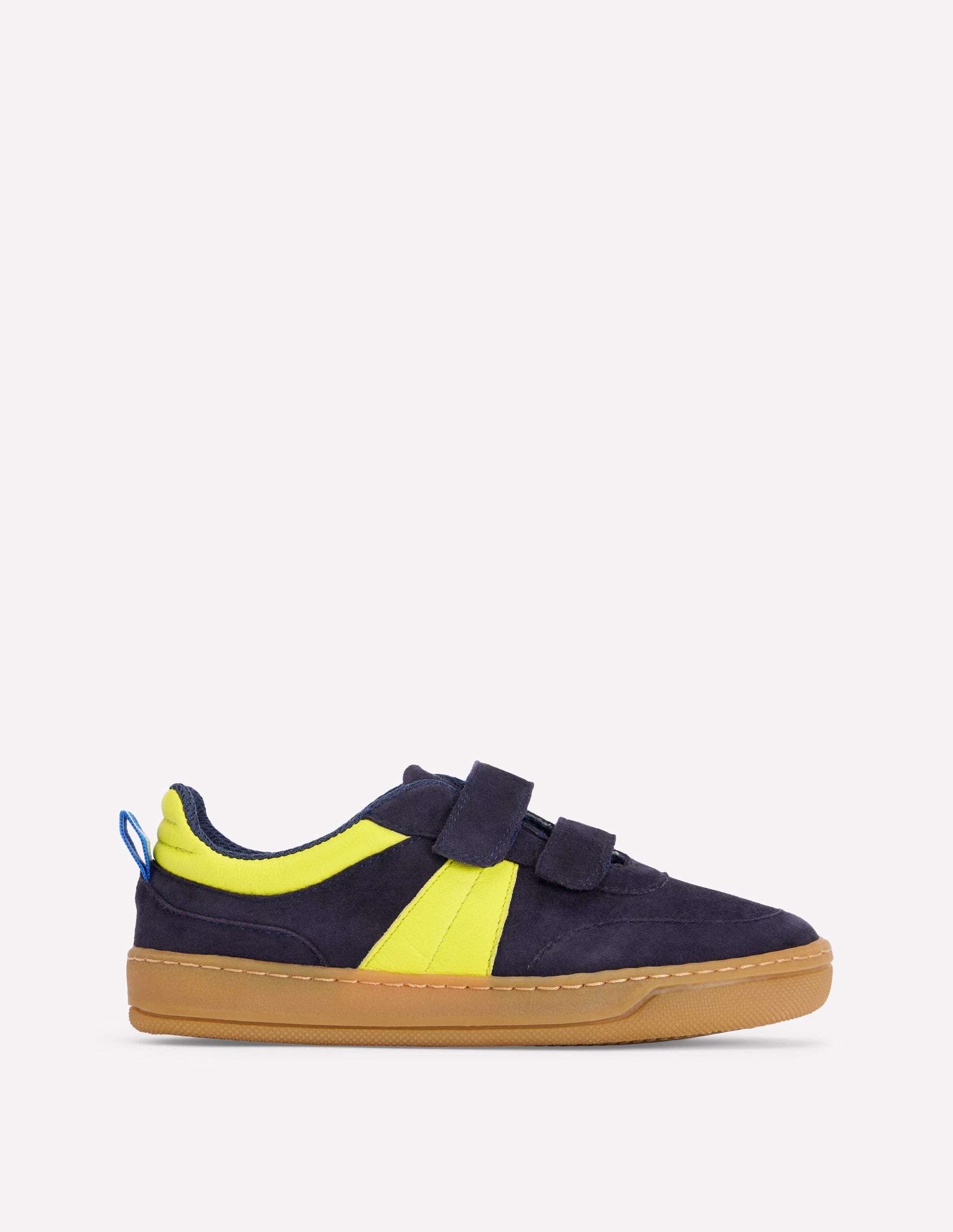 Colourblock Low Tops-College Navy/Neon-1
