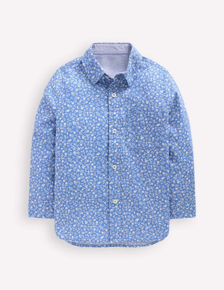 Casual Twill Shirt-Penzance Blue Orchard