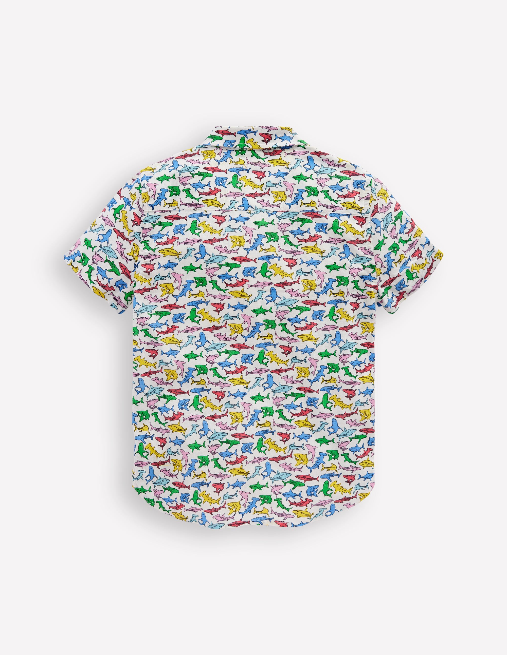 Cotton Linen Shirt-Multi Sharks - Image 2