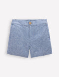 Cotton Linen Shorts-Chambray