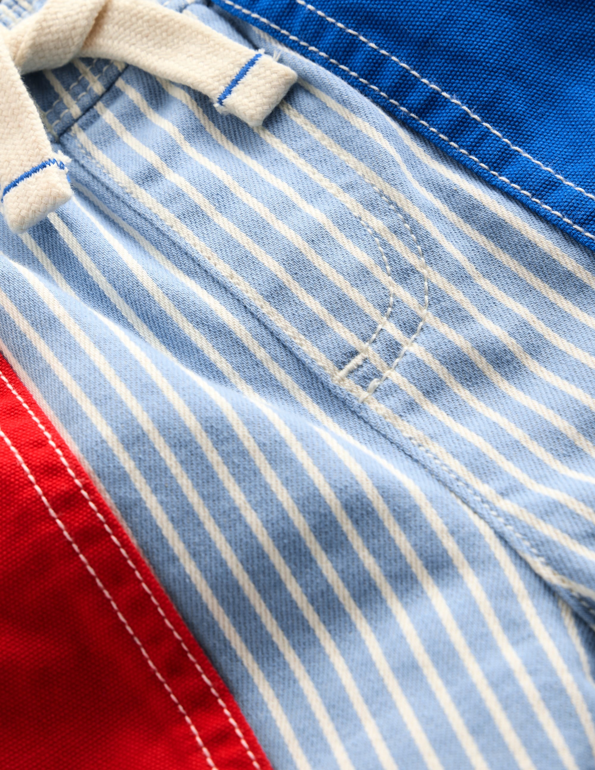 Pull-On Cotton Shorts-Hotchpotch Ticking - Image 3