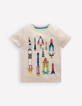 Short Sleeve Graphic T-shirt-oatmeal marl Rockets