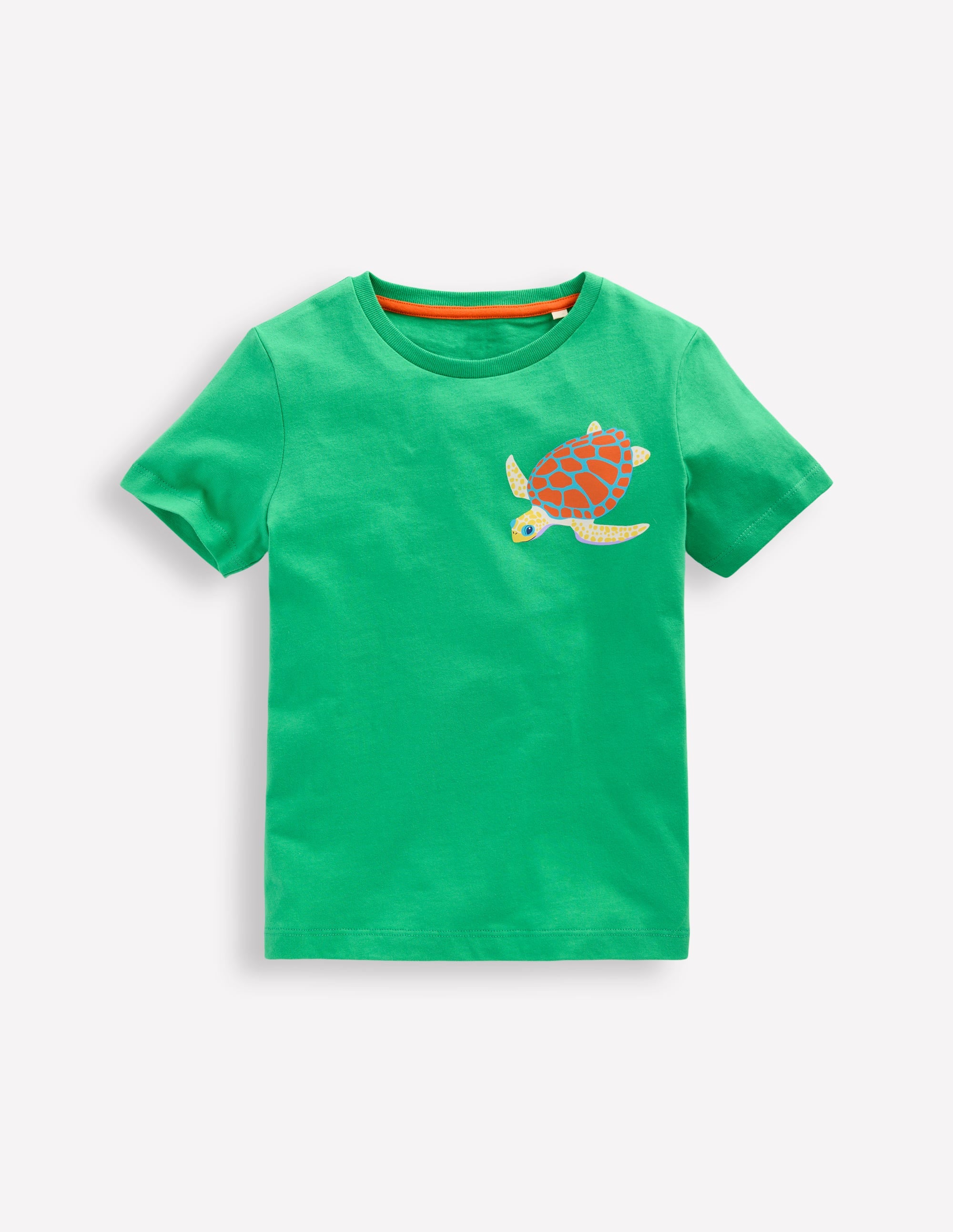 Front & Back Printed T-shirt-Aquamarine Blue Turtles - Image 1