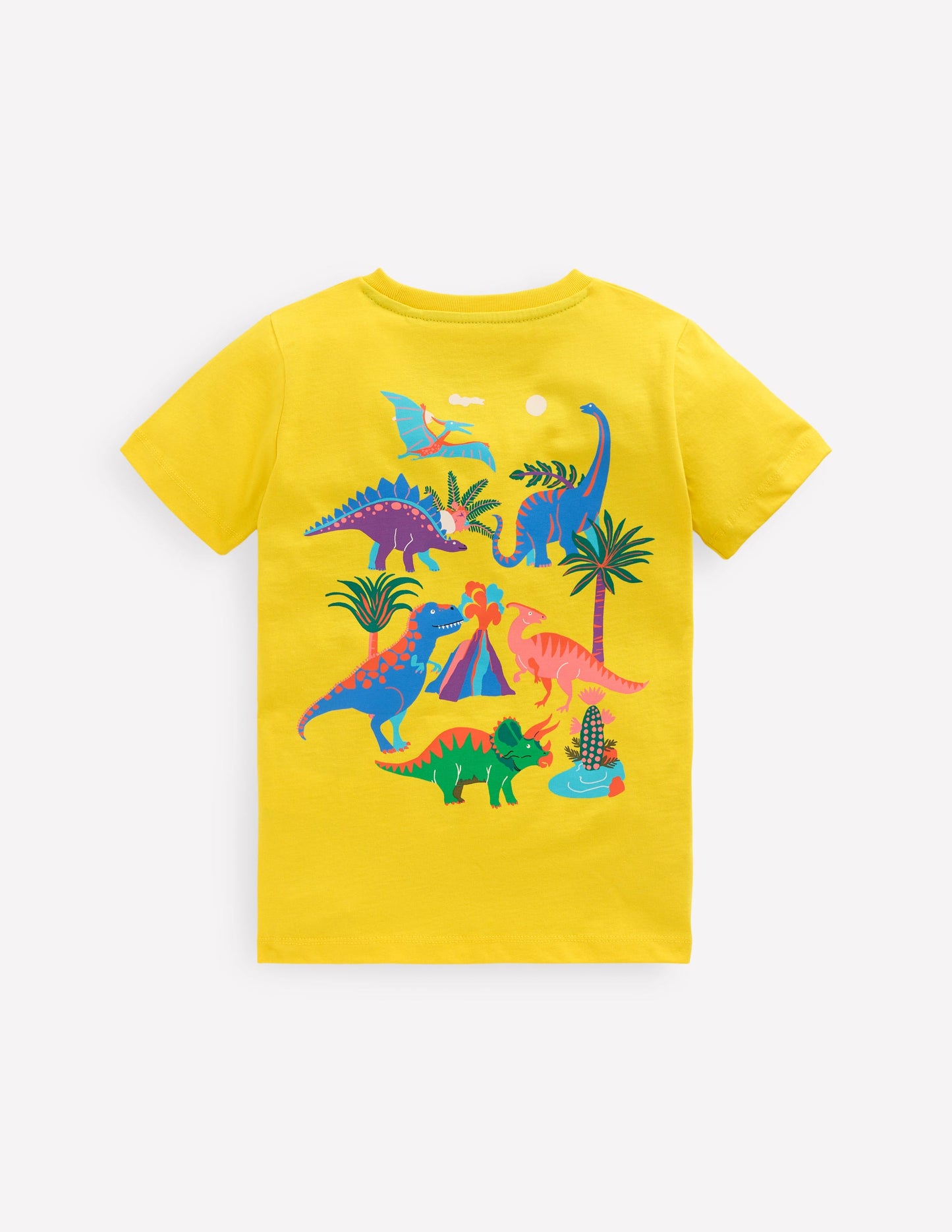 Front & Back Printed T-shirt-Pineapple Yellow Dino