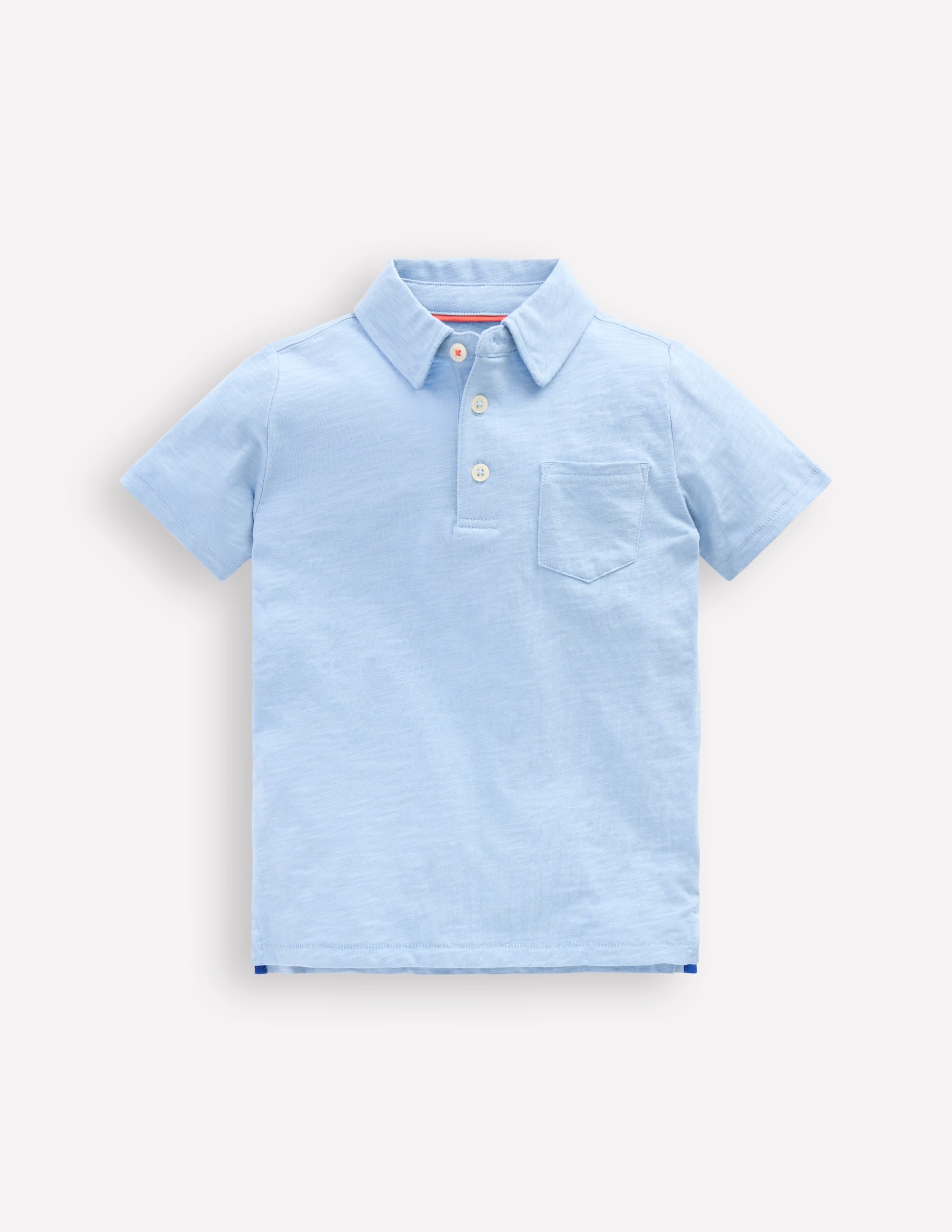 Slub Polo Shirt-Glacier Blue - Image 1