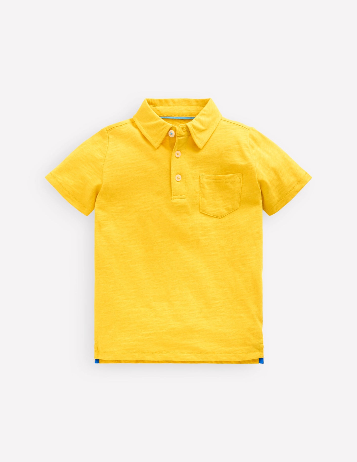 Slub Polo Shirt-Pineapple Yellow