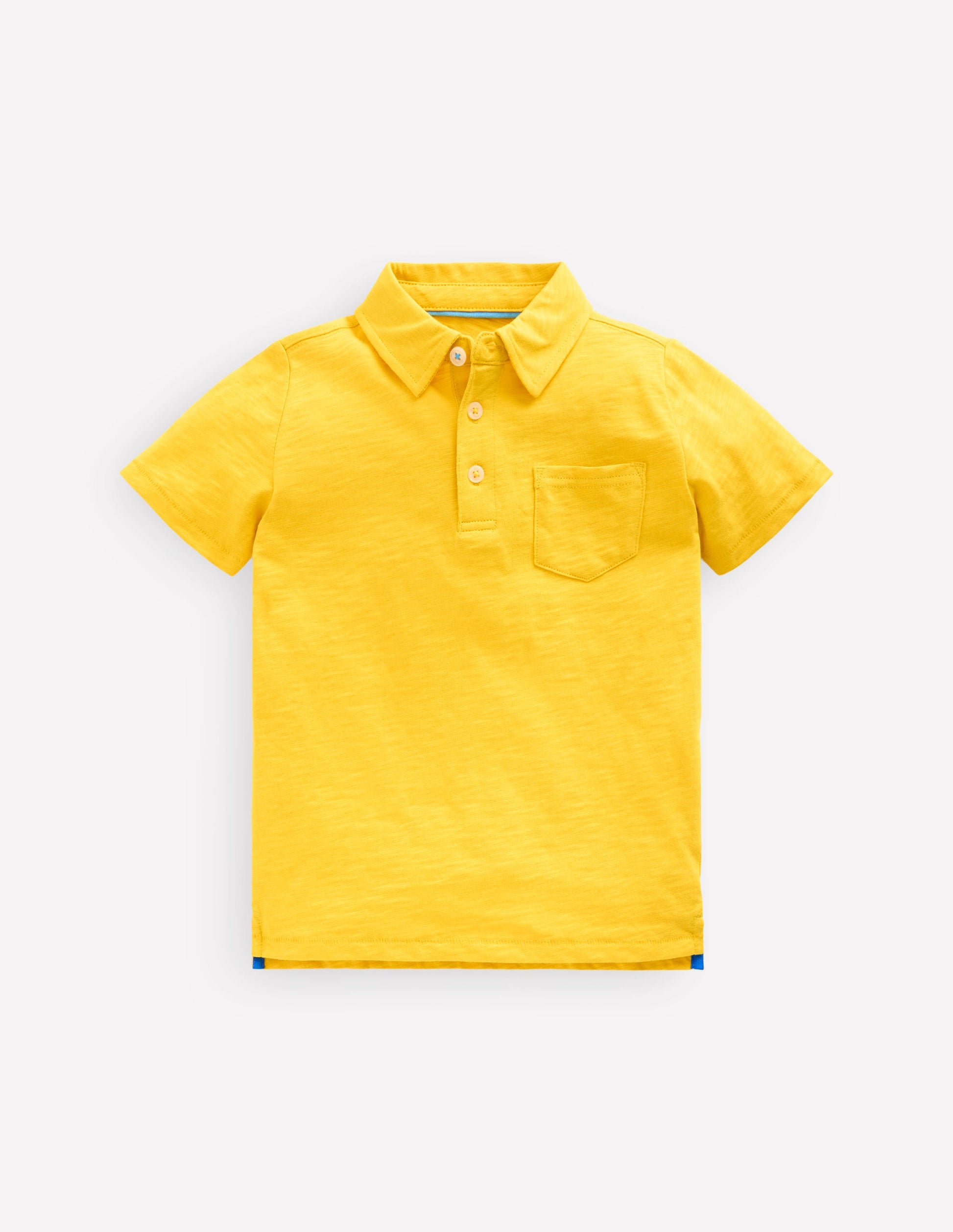 Slub Polo Shirt-Pineapple Yellow-1