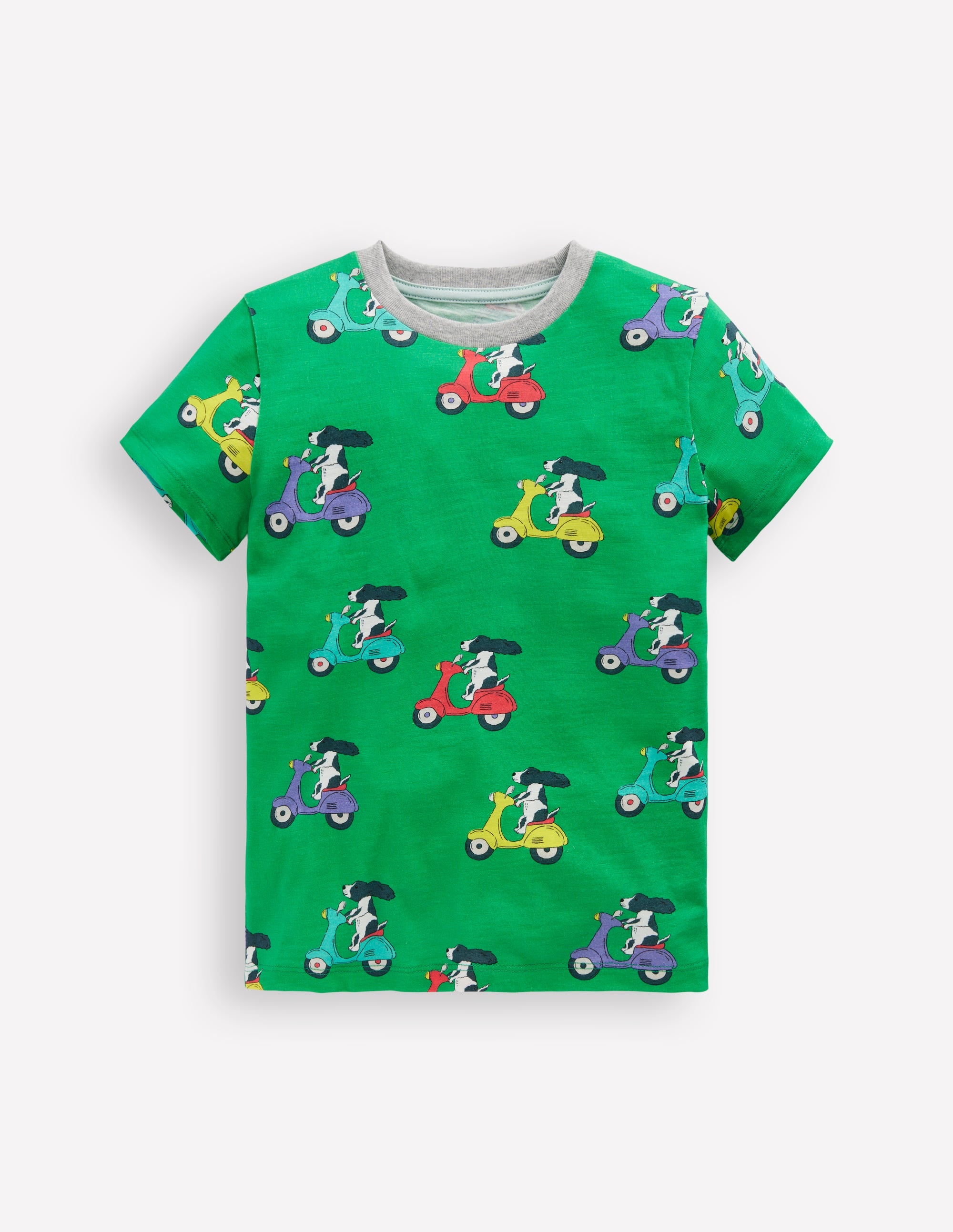 All-Over Printed T-Shirt-Sapling Green Puppy Scooter - Image 1