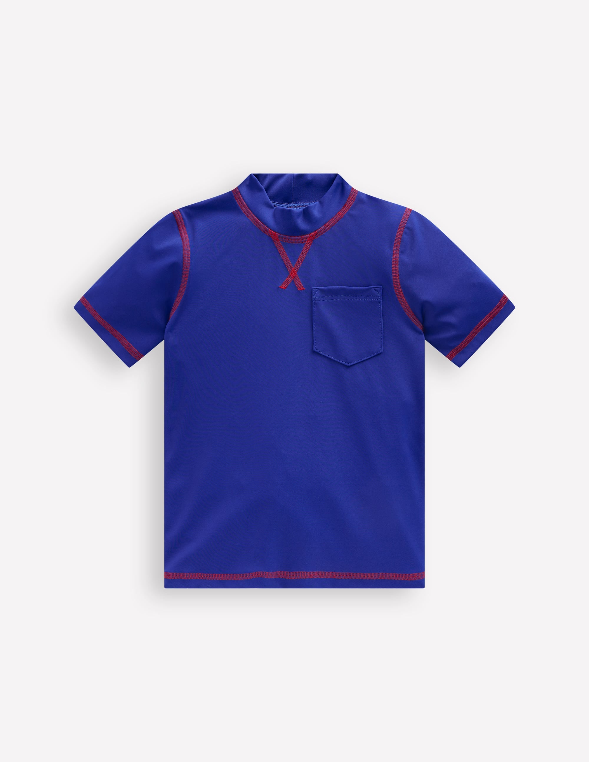 Short Sleeve Rash Vest-Bright Blue - Image 1