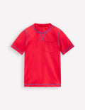 Short Sleeve Rash Vest-Poppy Red