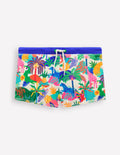 Swim Trunks-Ivory Multi Jungle