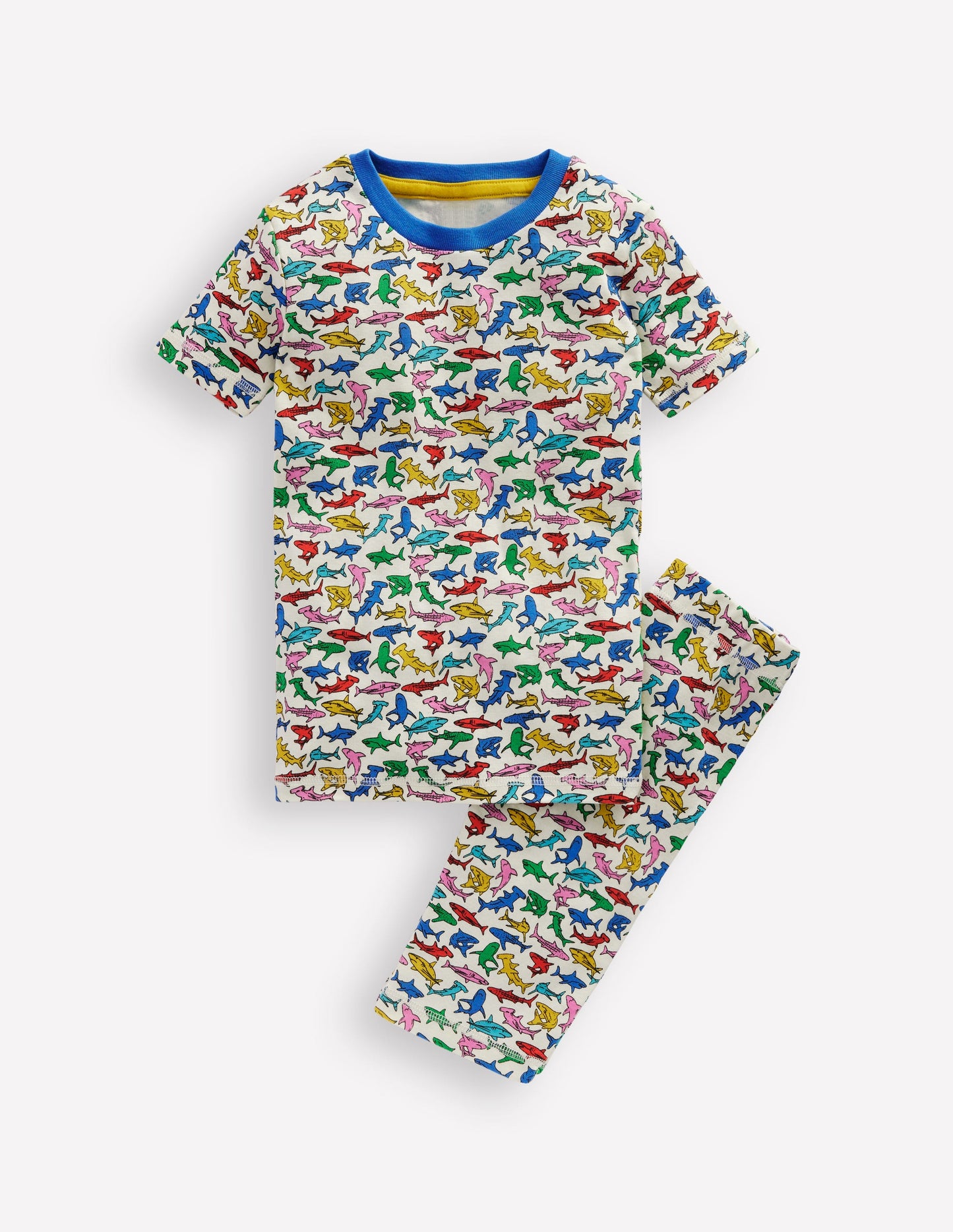 Snug Short John Pyjamas-Multi Sharks