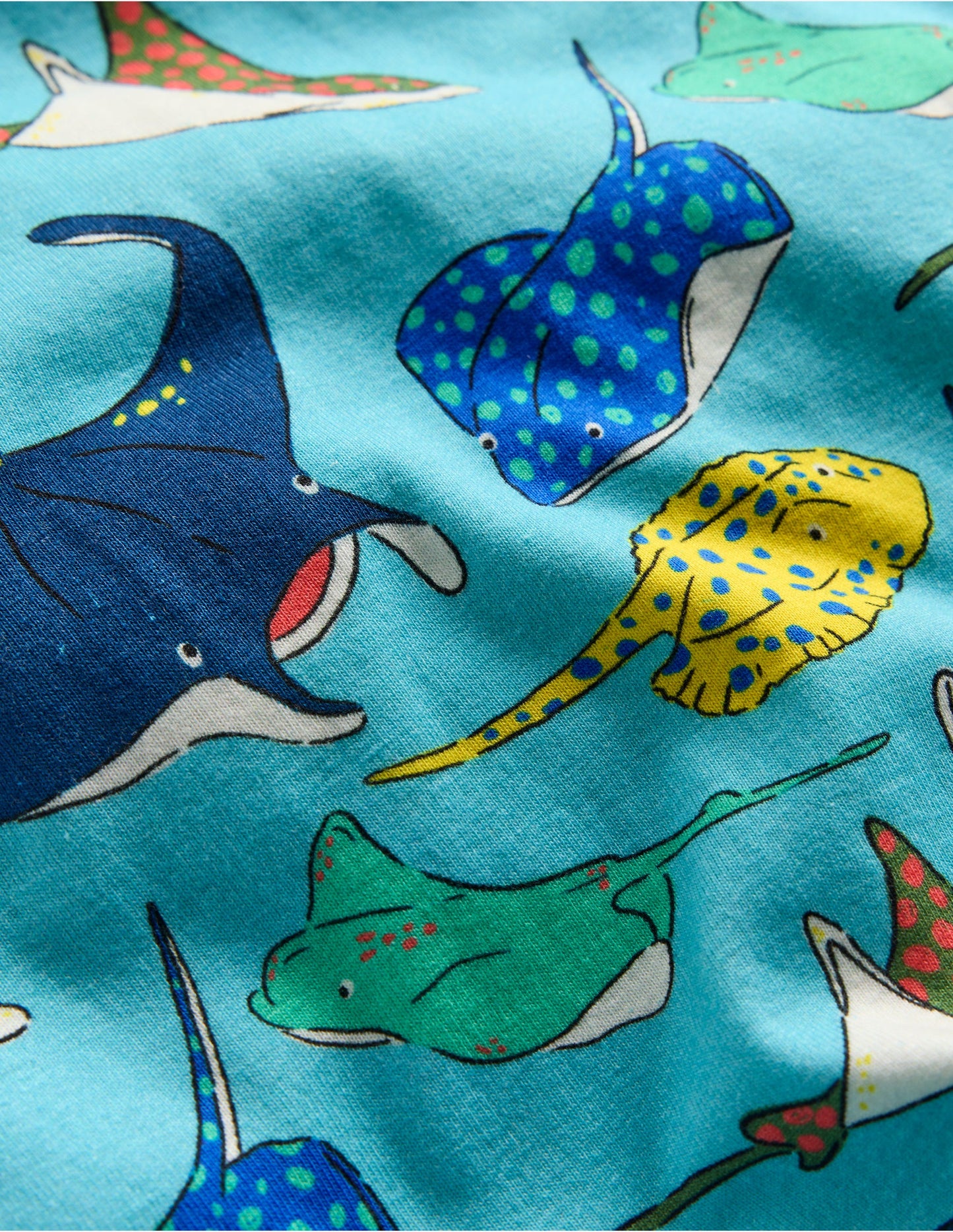 Snug Short John Pyjamas-Caribbean Blue Rays