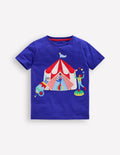 Lift-The-Flap T-shirt-Bright Blue Circus Tent