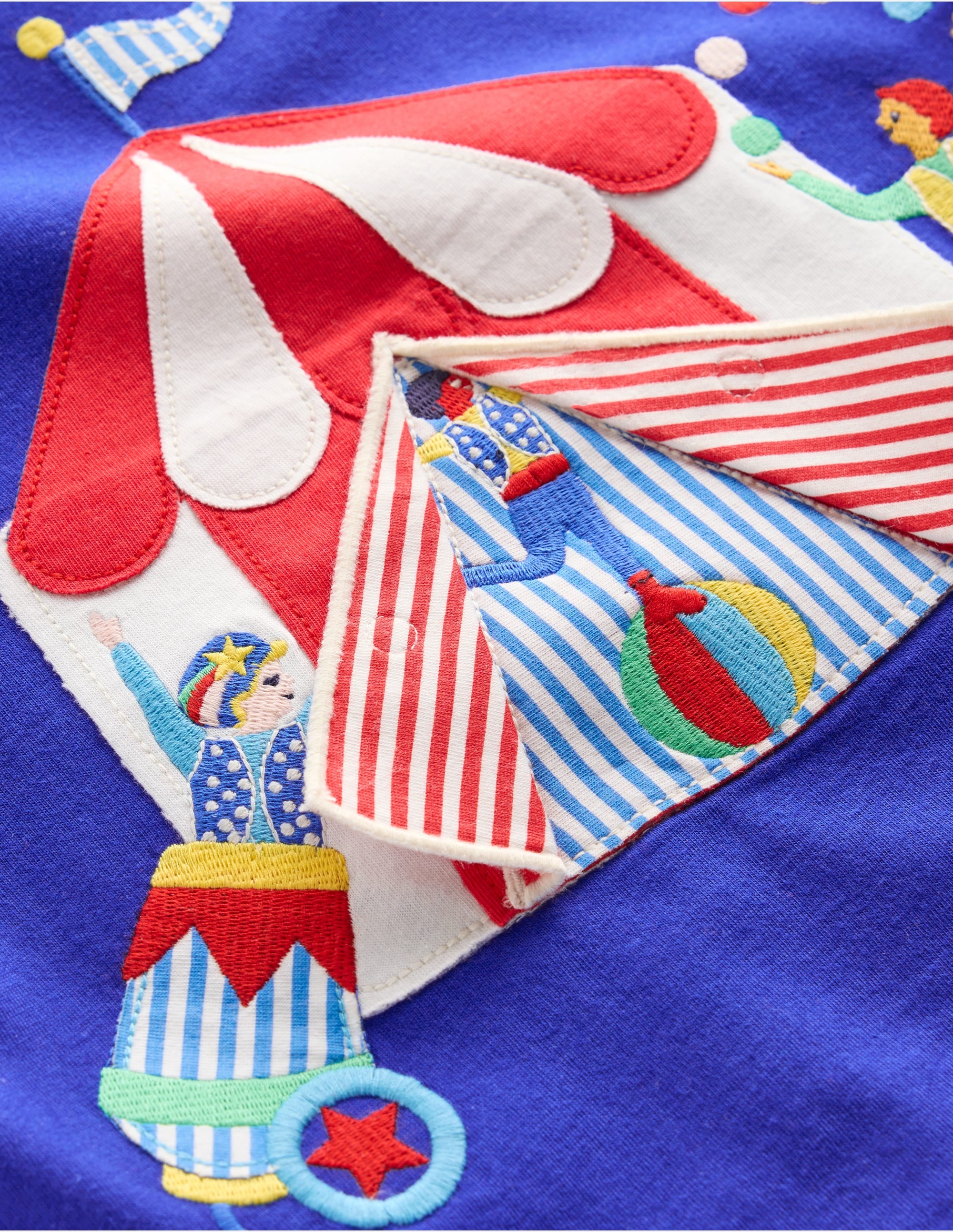 Lift-The-Flap T-shirt-Bright Blue Circus Tent - Image 3