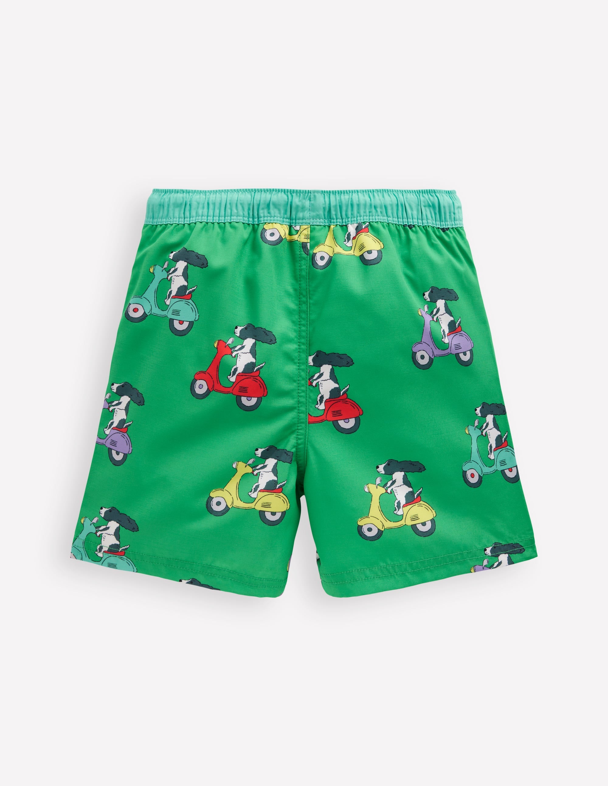 Swim Shorts-Sapling Green Puppy Scooters - Image 2
