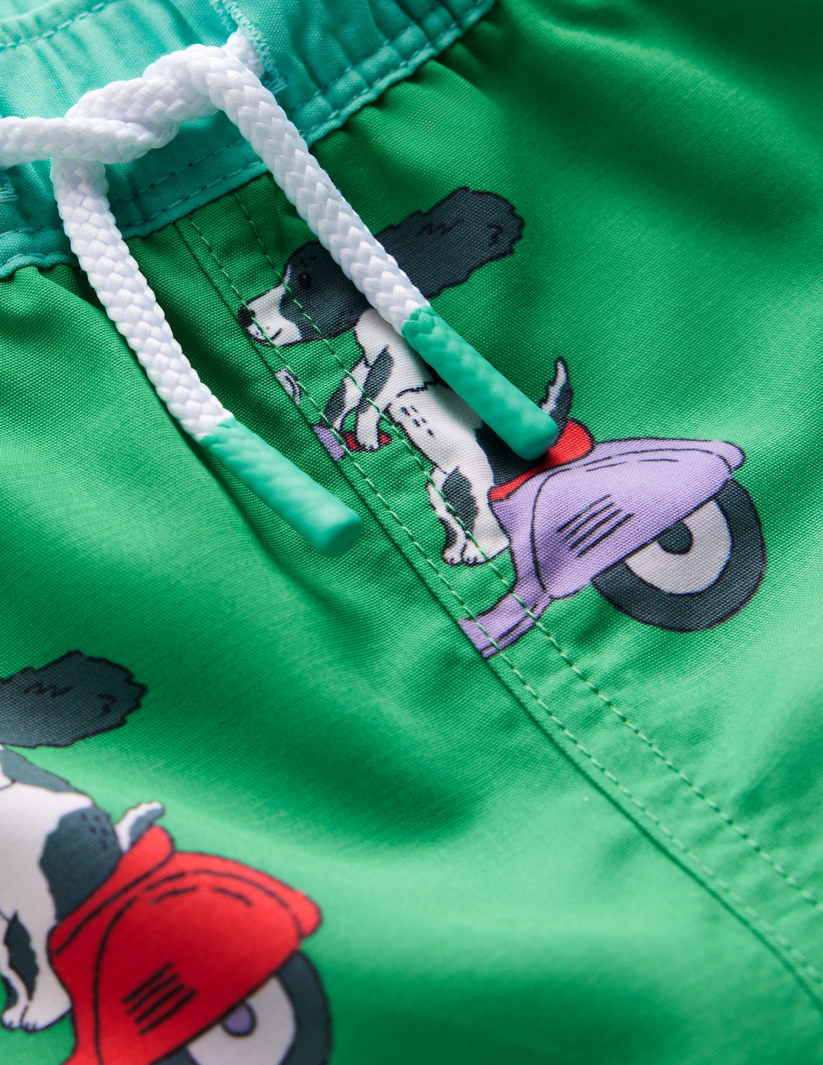 Swim Shorts-Sapling Green Puppy Scooters - Image 3