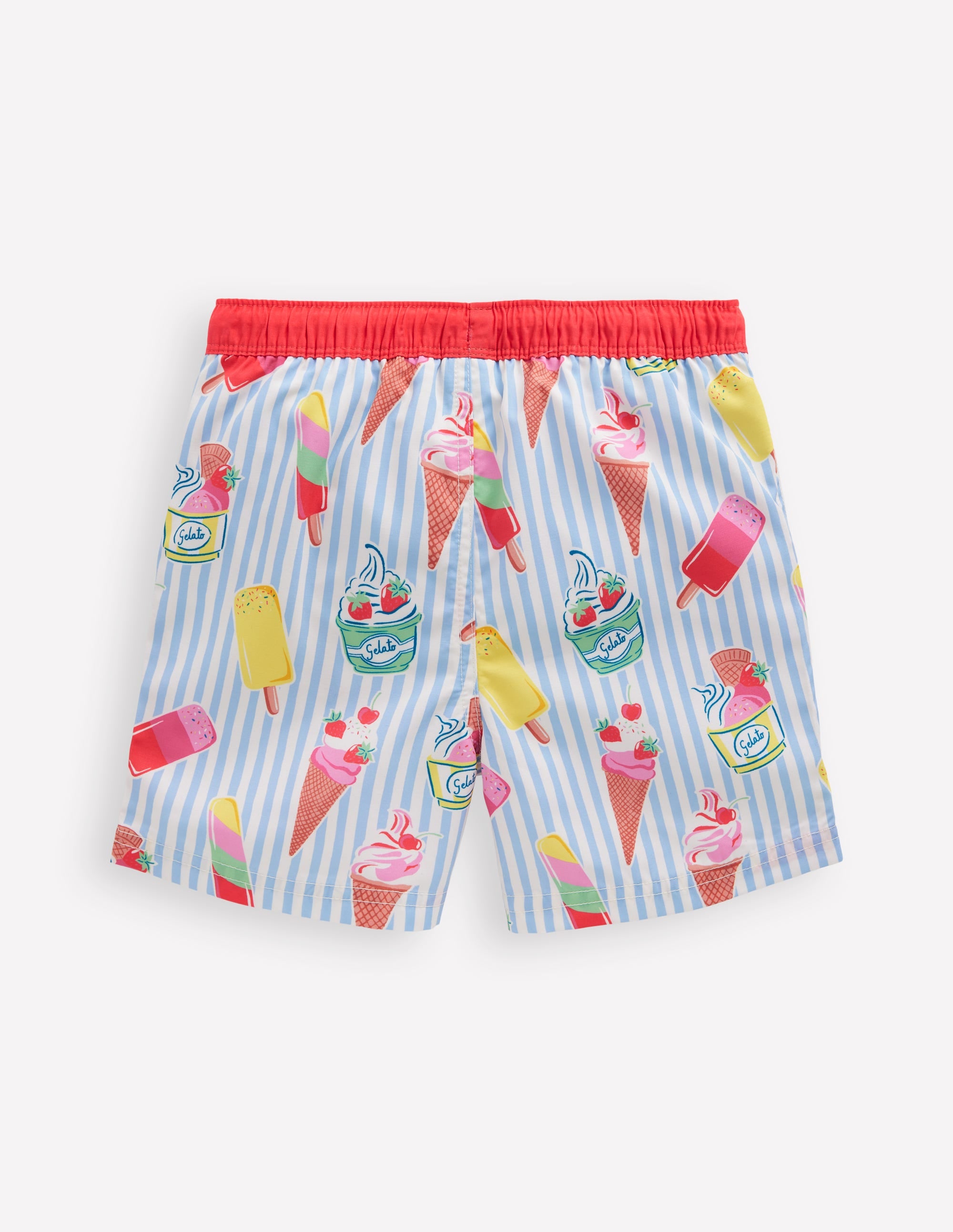 Swim Shorts-Vintage Blue Ice Cream Stripe - Image 2