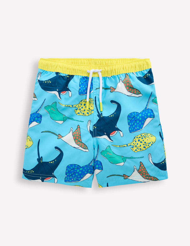 Swim Shorts-Caribbean Blue Rays