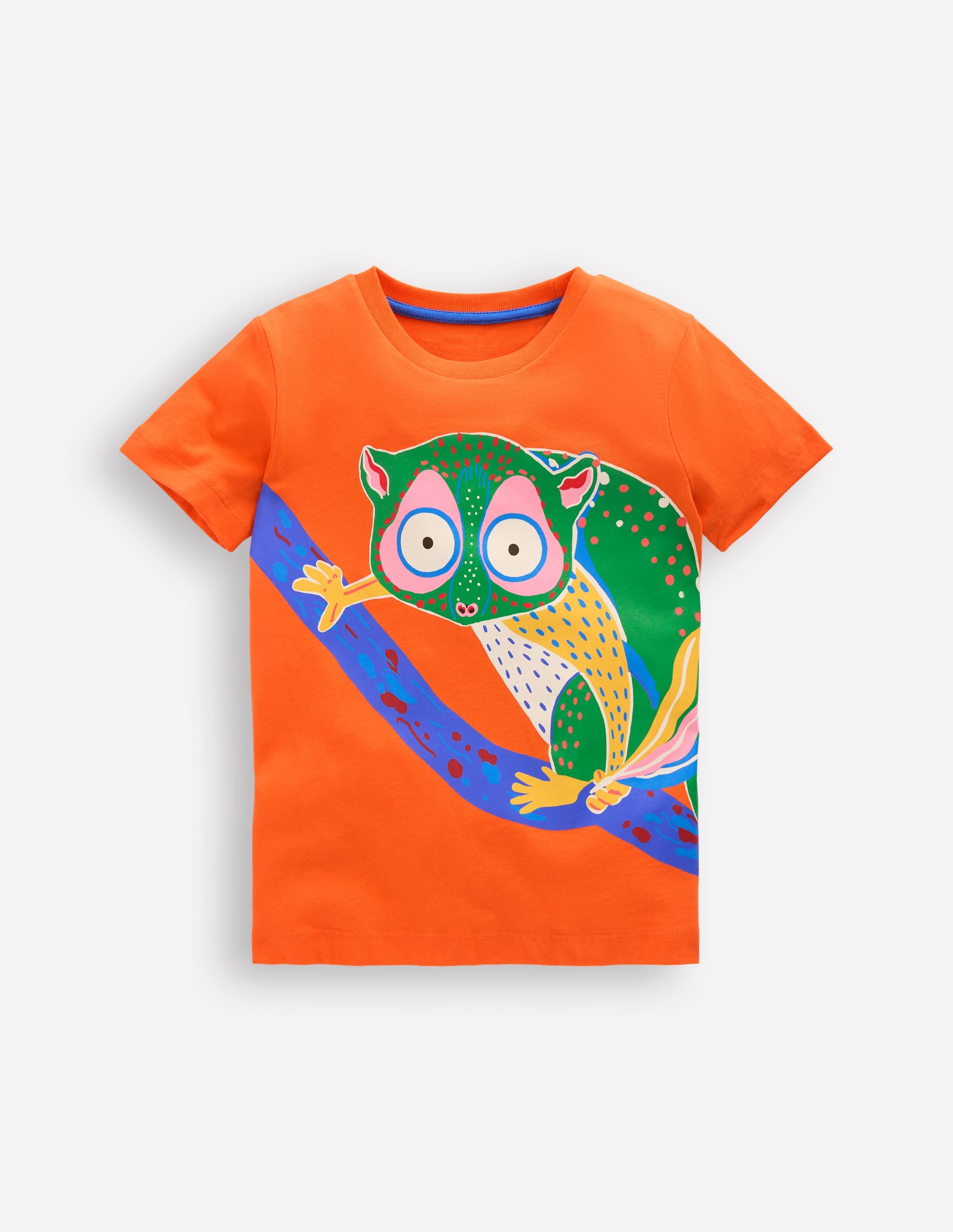 Glow-In-The-Dark T-shirt-Kiln Orange Bush Baby - Image 1