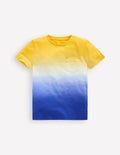 Tie Dye T-Shirt-Pineapple Yellow/ Bright Blue