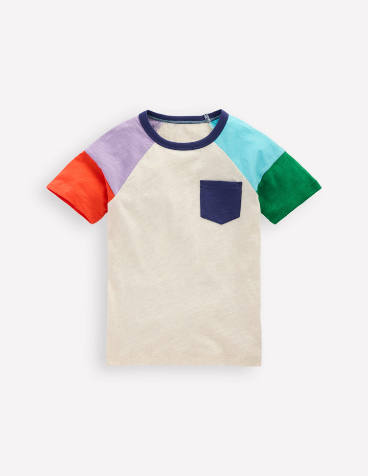Short Sleeve Raglan T-Shirt-Oatmeal