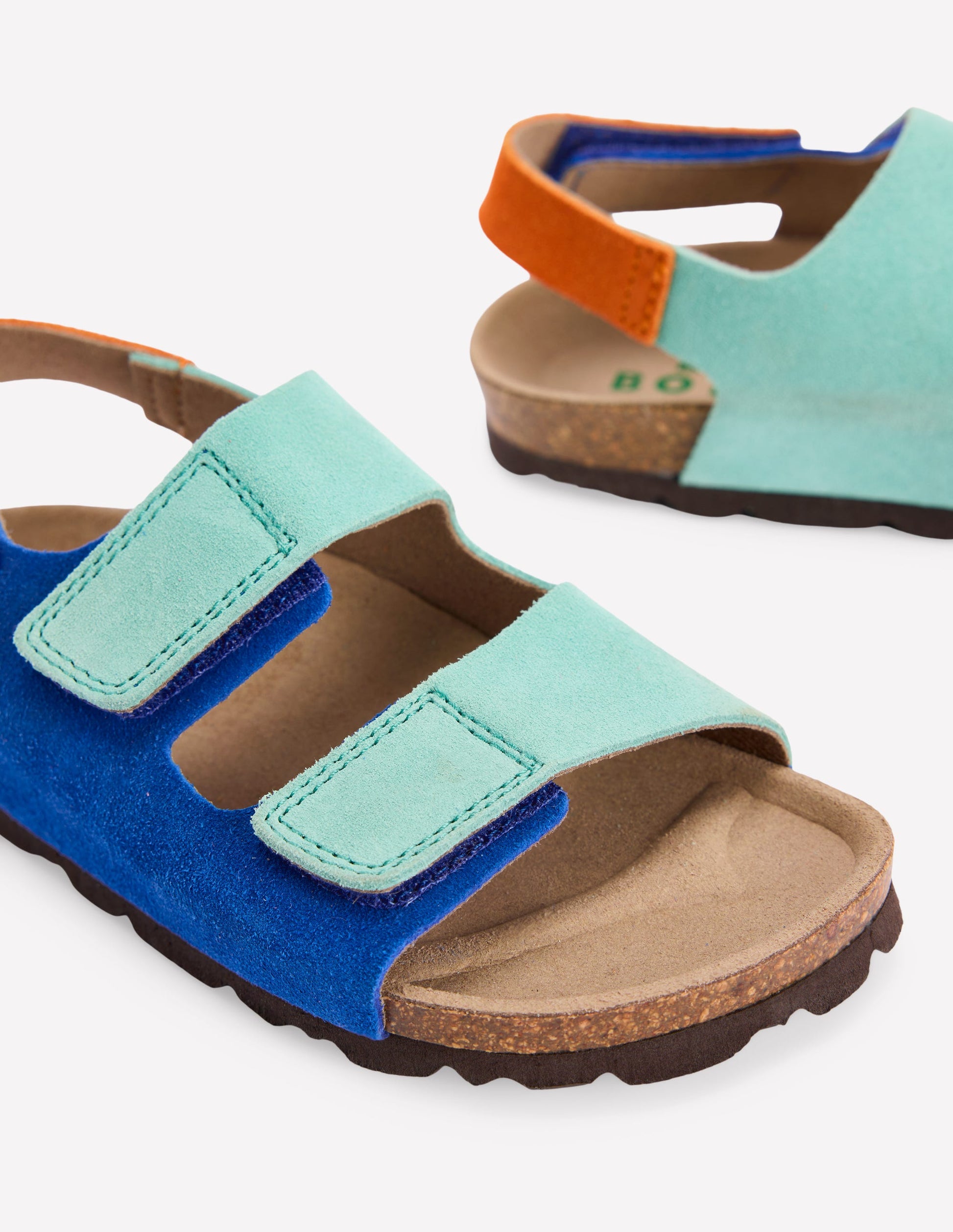 Colourblock Sandals-Blue Colourblock-3
