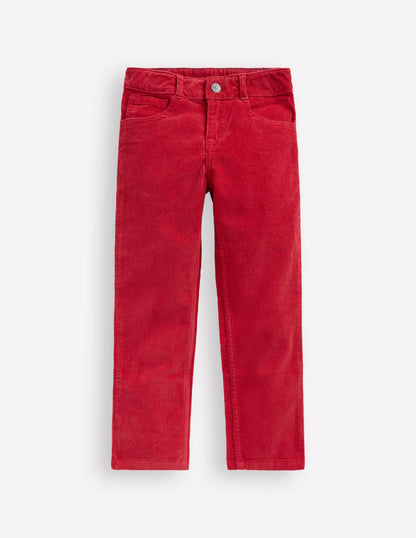 Classic Cord Trousers-Carmine Red-1