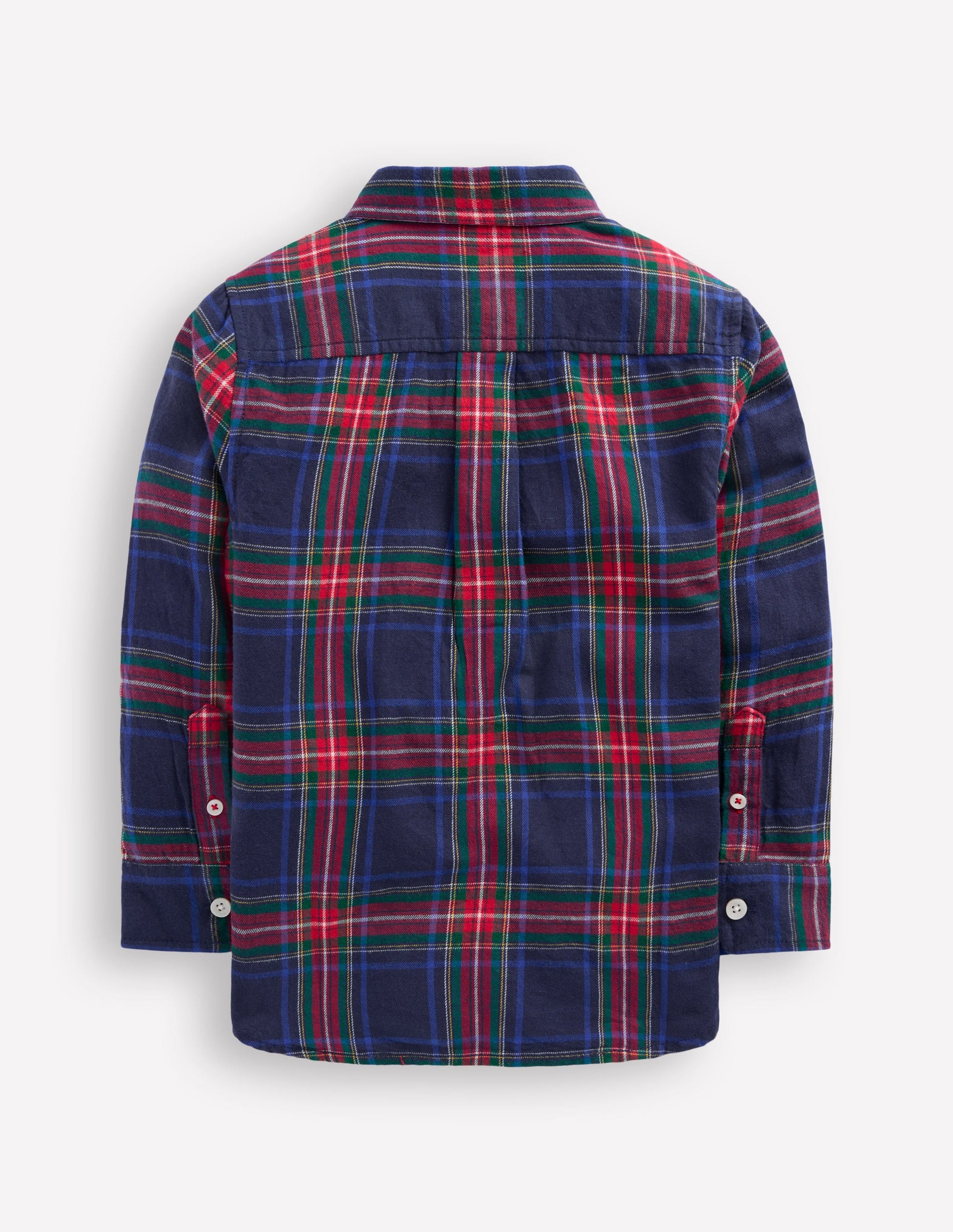 Cosy Cotton Check Shirt-Navy Check-2