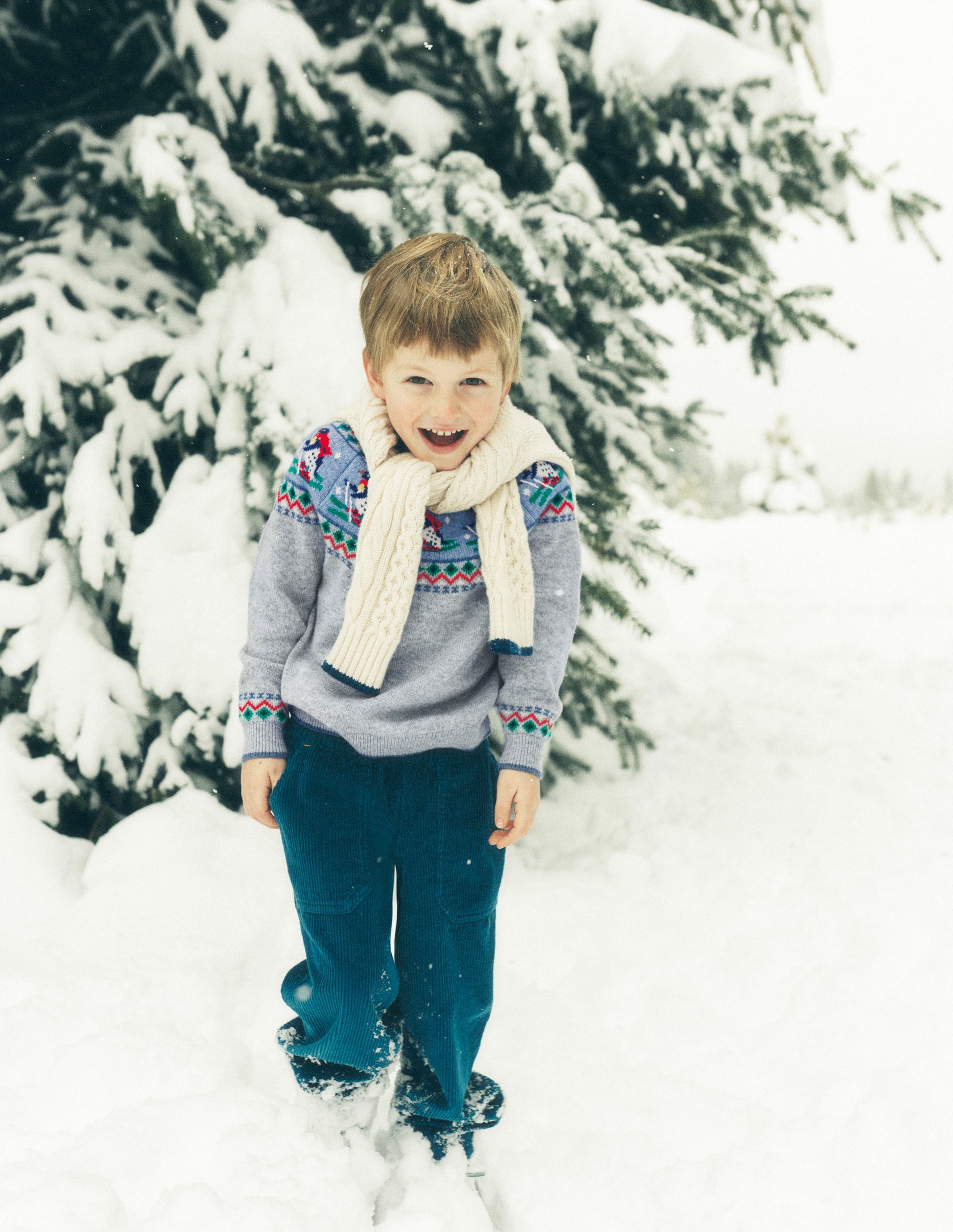 Pull-on Cord Trousers-Blueberry Pie-6