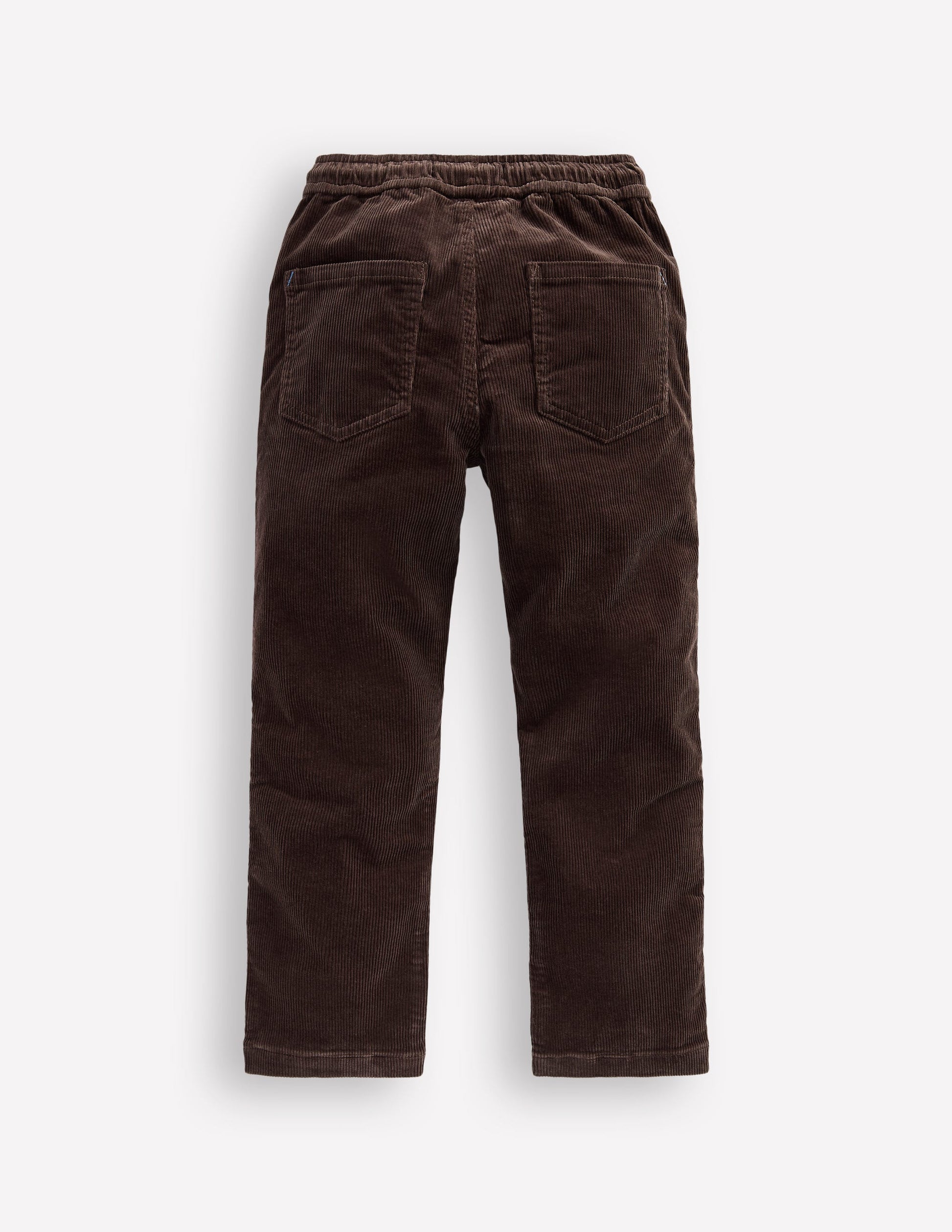Slim Pull-On Trousers-Espresso Cord-2