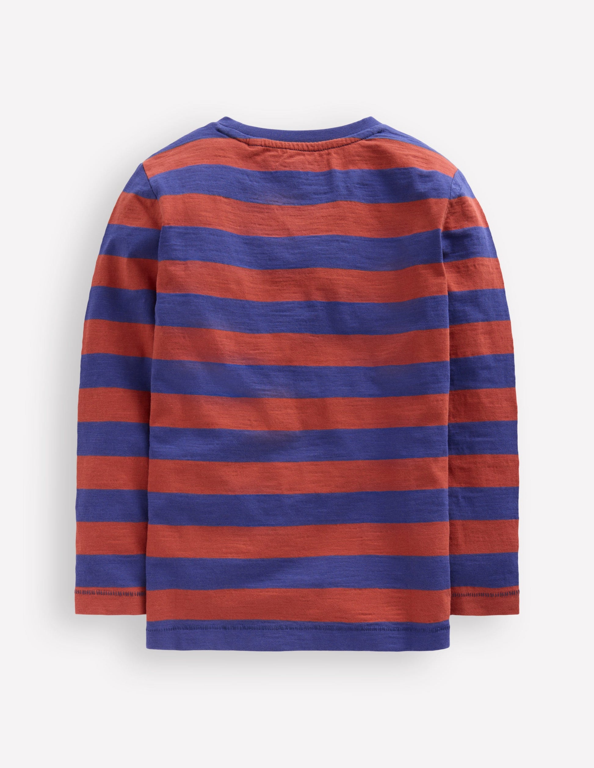 Everyday Long Sleeve T-Shirt-Starboard Blue/ Chestnut Brown-2