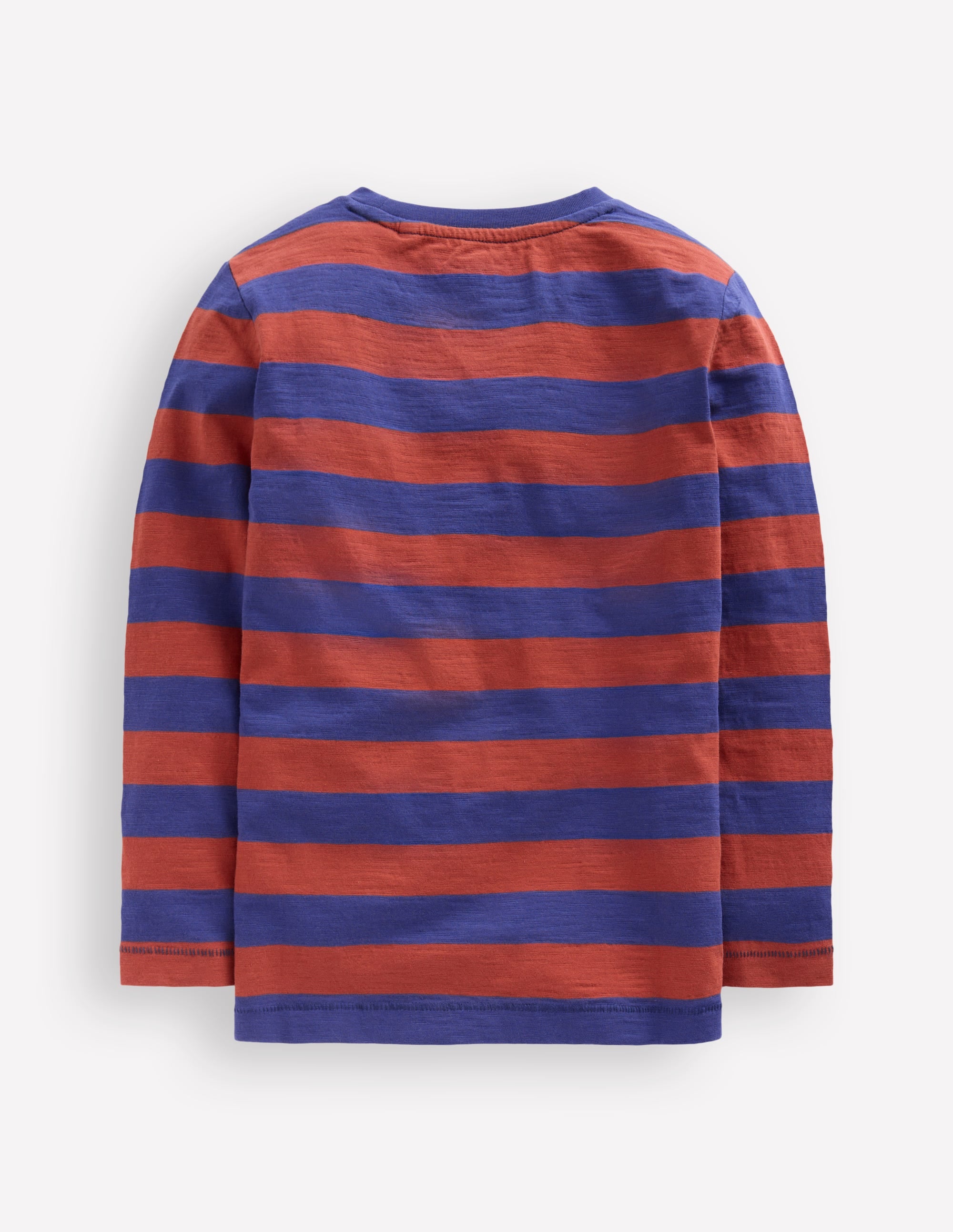 Everyday Long Sleeve T-Shirt-Starboard Blue/ Chestnut Brown - Image 2