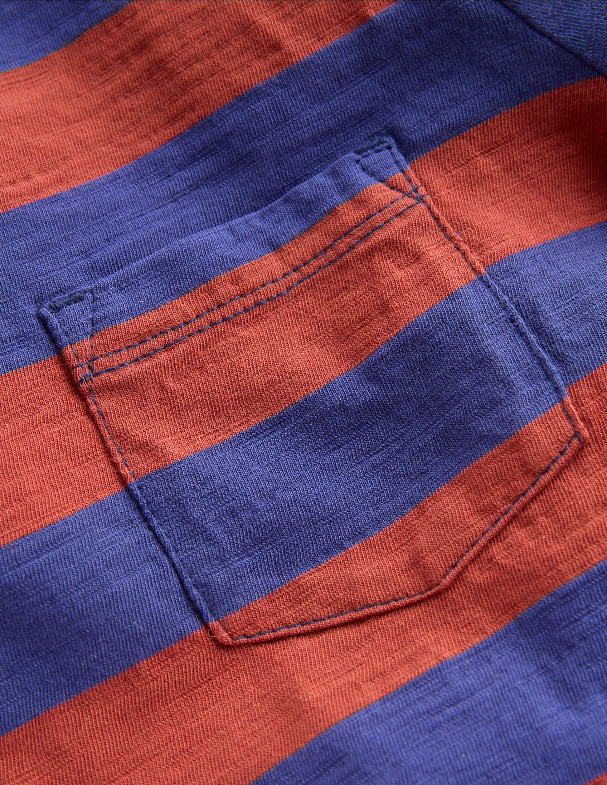 Everyday Long Sleeve T-Shirt-Starboard Blue/ Chestnut Brown-3