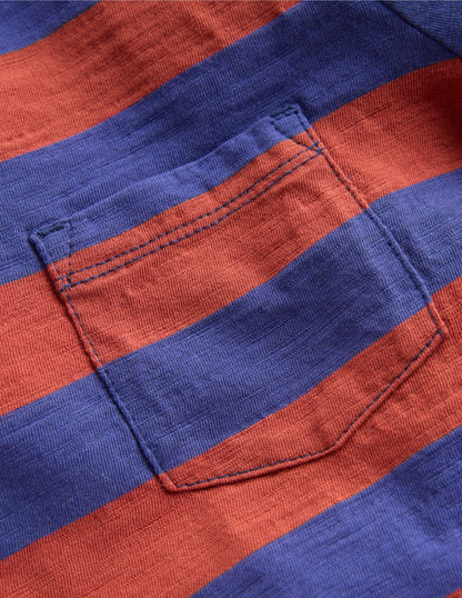 Everyday Long Sleeve T-Shirt-Starboard Blue/ Chestnut Brown-3