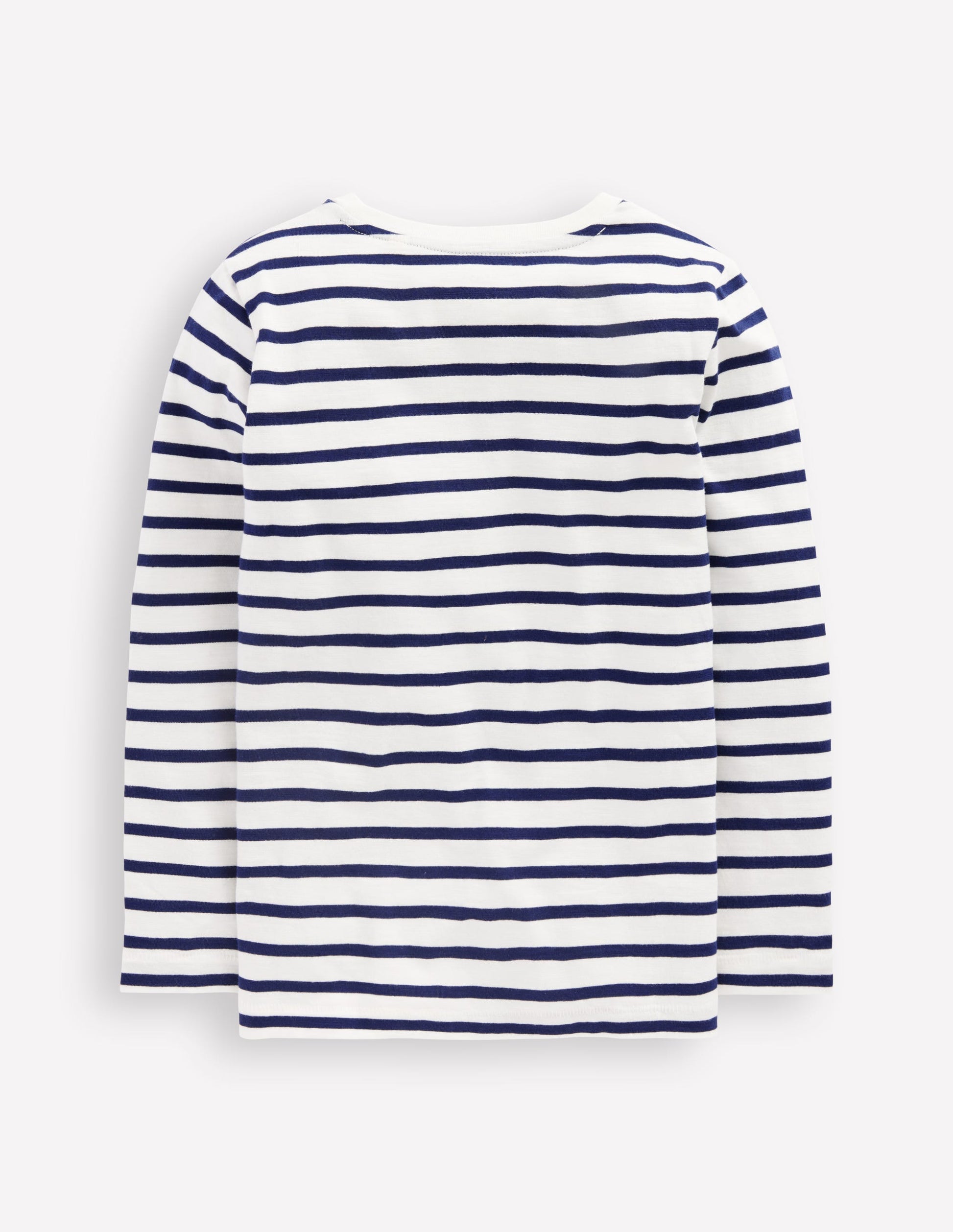 Everyday Long Sleeve T-Shirt-Soft Ivory/ College Navy-2