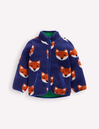 Cosy Borg Jacket-Sapphire Blue Foxes-1